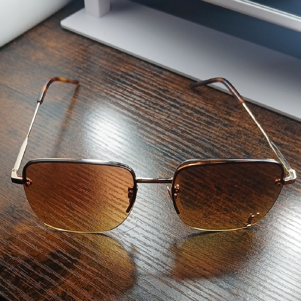 Saint Laurent Sunglasses w/ Black Leather Acessory